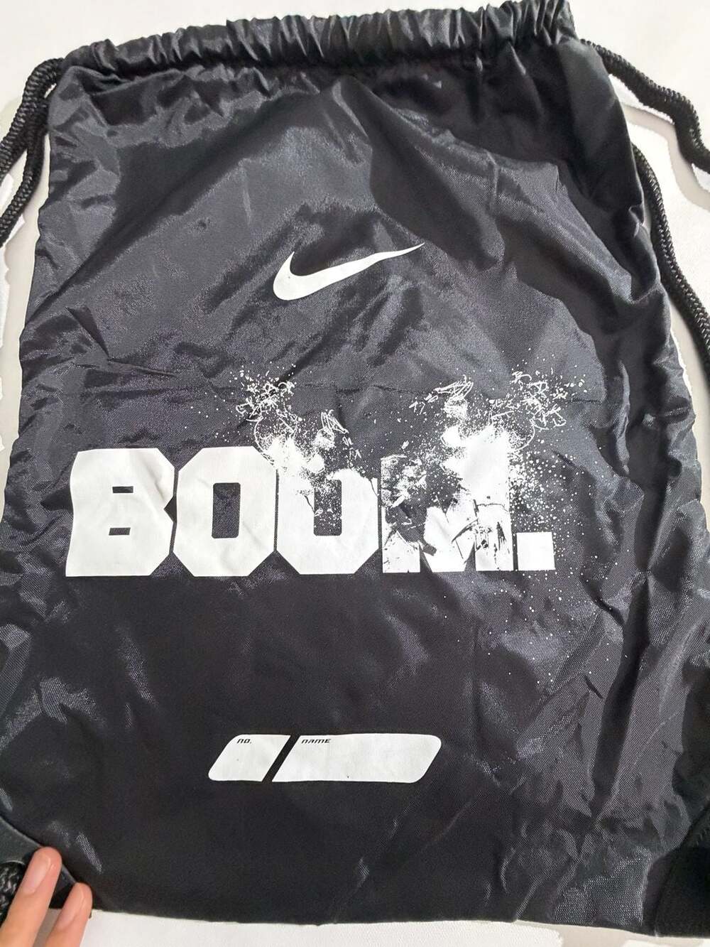 Nike Black Boom Graphic Drawstring Cinch Sack Backpack Bag